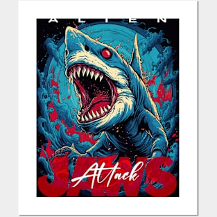 Alien Jaws Attack Posters and Art